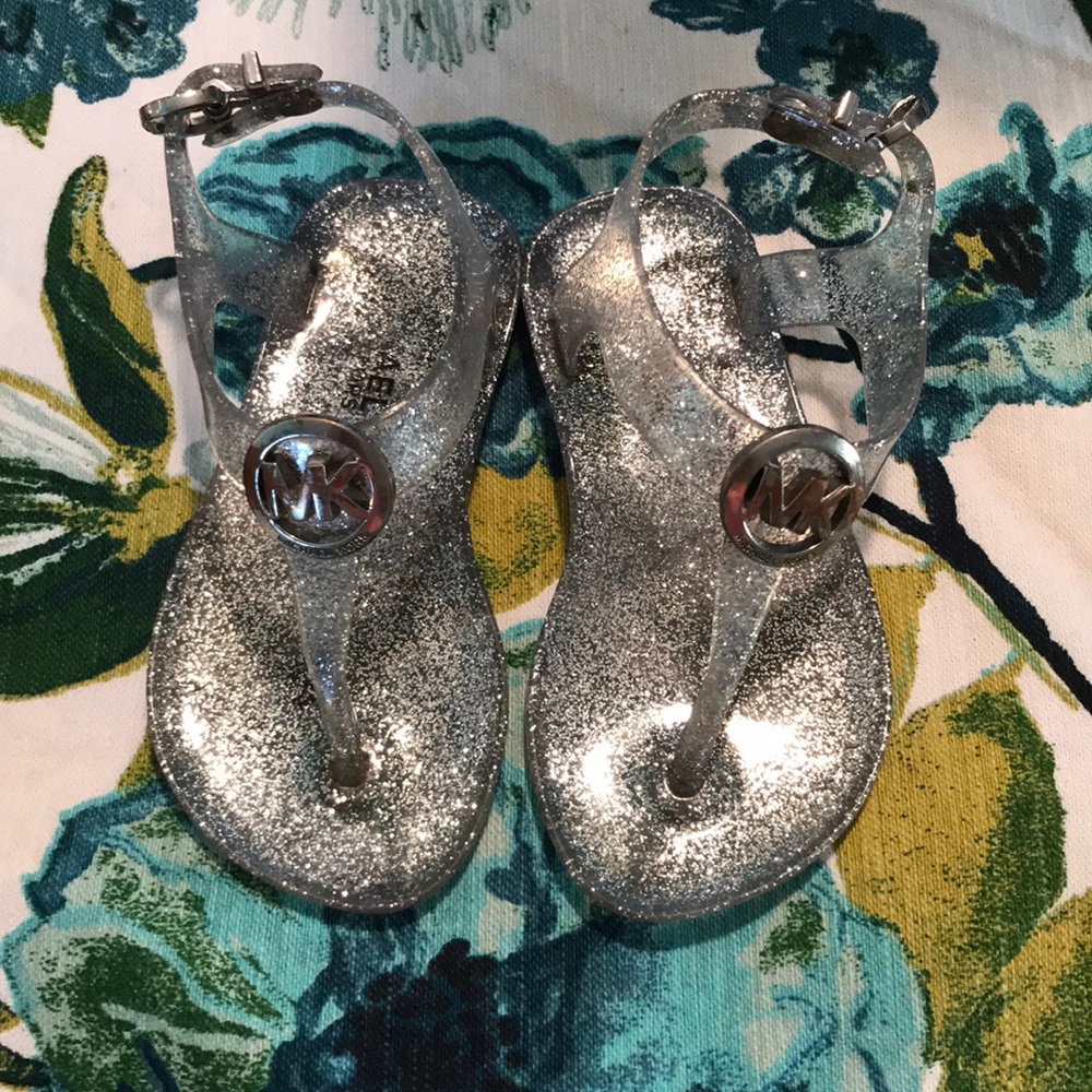 MK glare glitter sandals